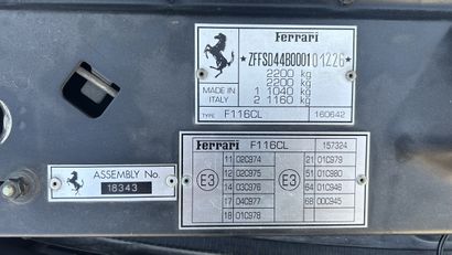 1995 FERRARI 456 GT 
- Serial number ZFFSD44B000101226
-...