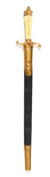 Naval officer's dagger.
Striated ivory handle....