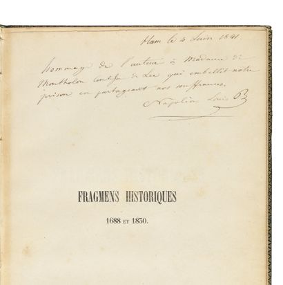 Livre hommage.
 « Fragmens historiques 1688...