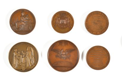 Six Second Empire copper and bronze medals:
-...