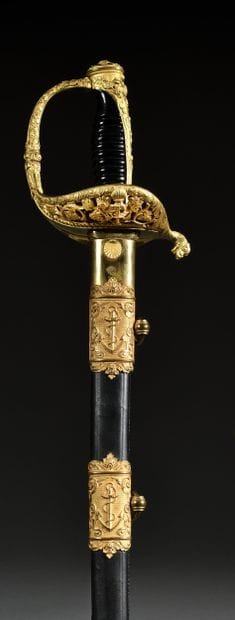 Fine quality naval officer's saber,
model...