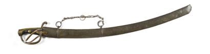 Austrian light cavalry troop saber.
Leather-covered...