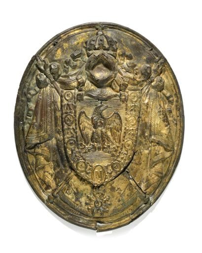 Plaque de notaire aux Grandes Armes Impériales.
In...