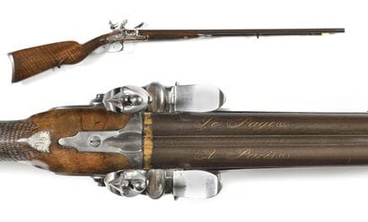 Beautiful double flintlock shotgun by
 LE...