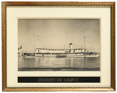 Large photograph of the river gunboat Doudard...