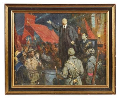 Dimitry KHOTLYAROV (1912-1986)
Lenin haranguing...