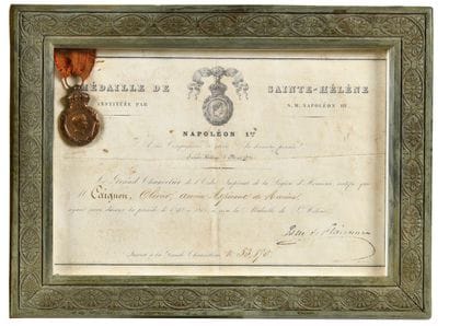 Medal of Saint Helena
in bronze. Ribbon.
Presented...