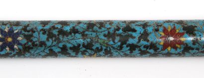 CHINA, 19th CENTURY
Opium pipe in gilt bronze...