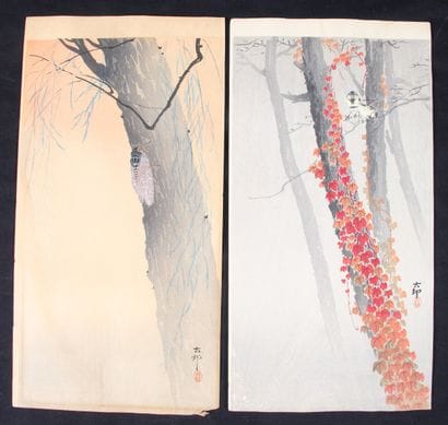 OHARA KOSON (1877-1945)
Lot of five prints,...