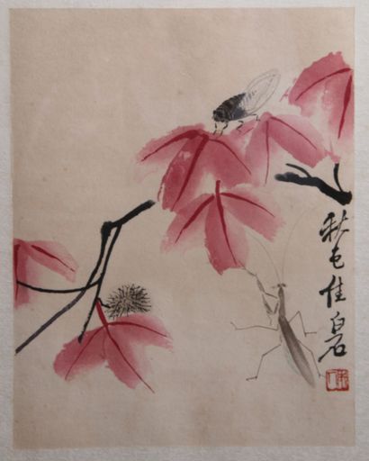 AFTER QI BAISHI (1864-1957)
Print depicting...