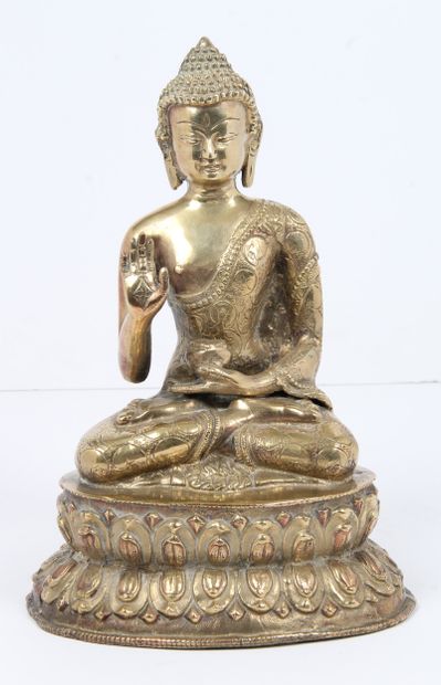 CHINA, 20th CENTURY
Buddha in bronze with...