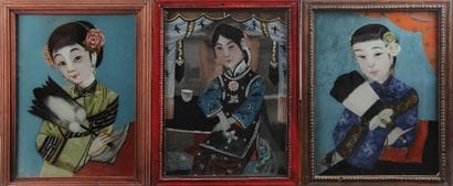 CHINA, 20th CENTURY
Suite of three paintings...