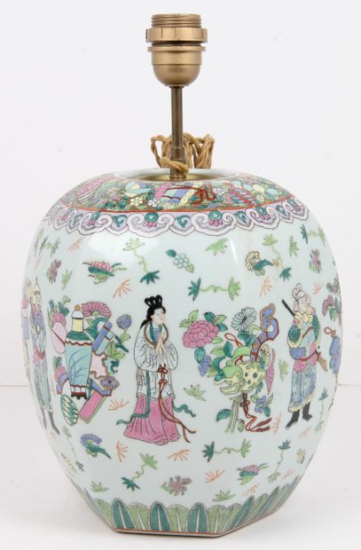 CHINA, 20th CENTURY
Hexagonal porcelain and...
