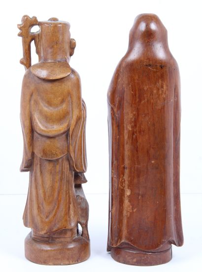 VIETNAM, EARLY 20th CENTURY
Two carved wooden...