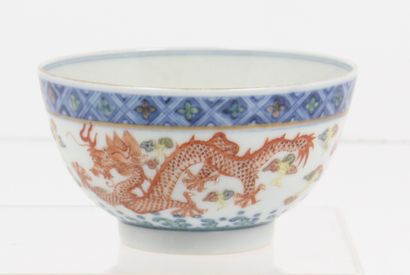 CHINA, 20th CENTURY
Porcelain and polychrome...