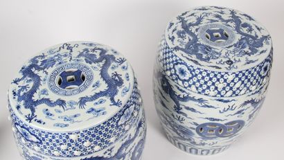 MODERN CHINA
Pair of blue-white porcelain...