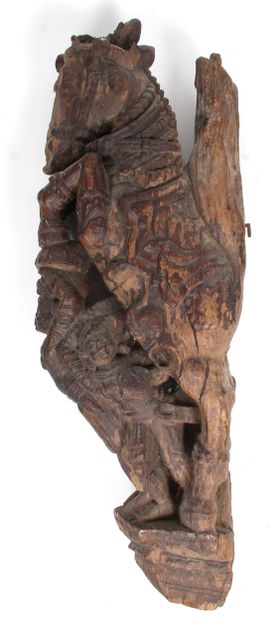 INDIA, 19th CENTURY
Carved wooden group,...