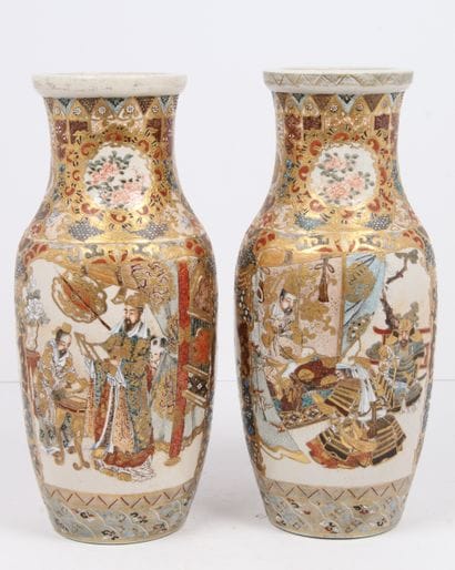 JAPAN, MEIJI PERIOD (1868-1912)
Pair of Satsuma...