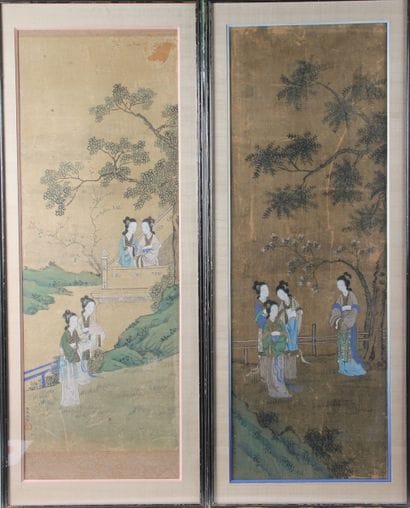 CHINA, 19th CENTURY
Two vertical paintings...