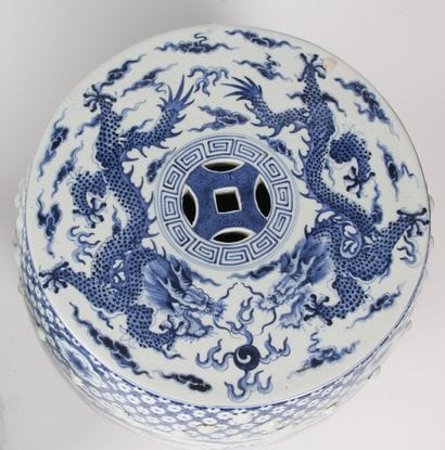 MODERN CHINA
Pair of blue-white porcelain...