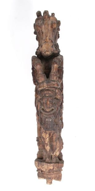 INDIA, 19th CENTURY
Carved wooden group,...