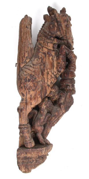 INDIA, 19th CENTURY
Carved wooden group,...
