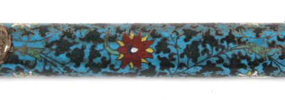 CHINA, 19th CENTURY
Opium pipe in gilt bronze...