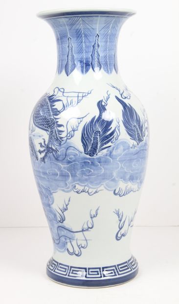 CHINA, late 20th CENTURY
Large blue-white...