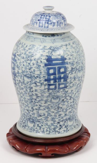 CHINA, CIRCA 1900
Blue-white porcelain covered...
