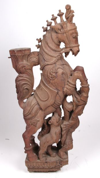 INDIA, 20th CENTURY
Carved wooden group,...