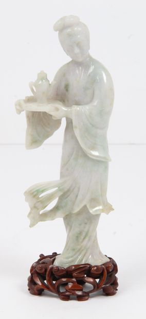 CHINA, 20th CENTURY
White jadeite subject,...