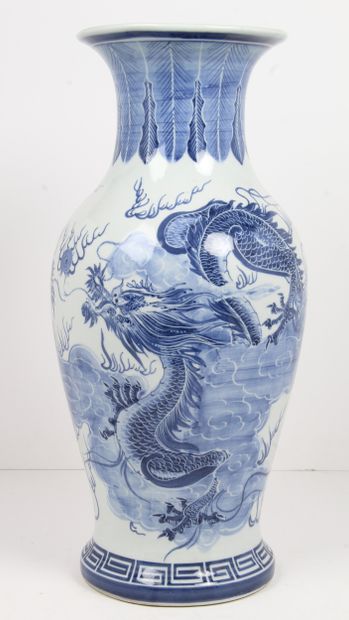 CHINA, late 20th CENTURY
Large blue-white...