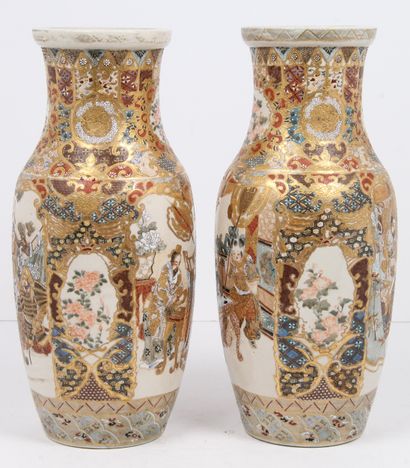 JAPAN, MEIJI PERIOD (1868-1912)
Pair of Satsuma...