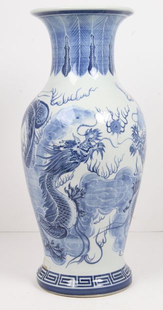 CHINA, late 20th CENTURY
Large blue-white...