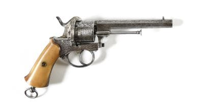 Revolver à broche système Lefaucheux, six...