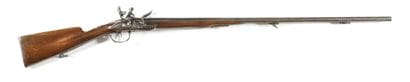 Fusil de chasse à silex, deux coups. 
Canons...