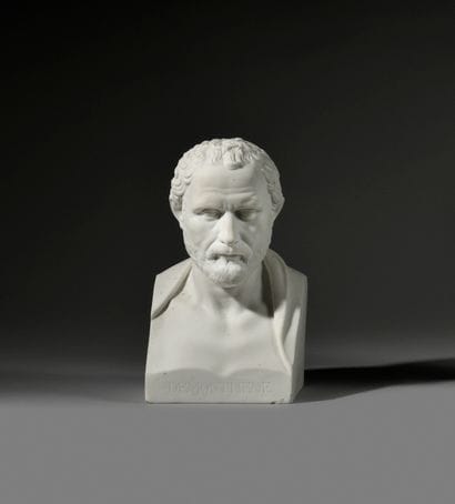 Sèvres 
Bust of Demosthenes in hard porcelain...