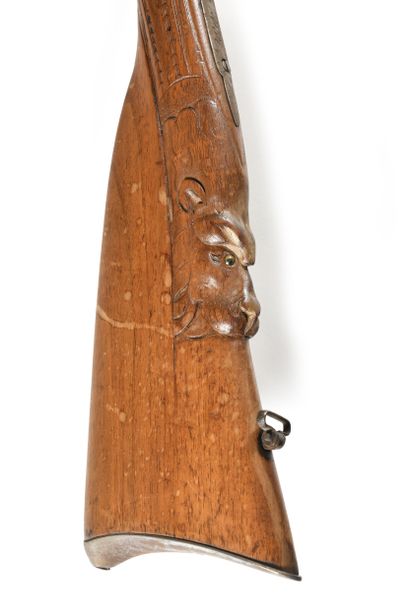 Fusil de chasse à percussion, deux coups....