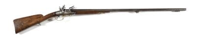 Fusil de chasse à silex, deux coups. 
Canons...