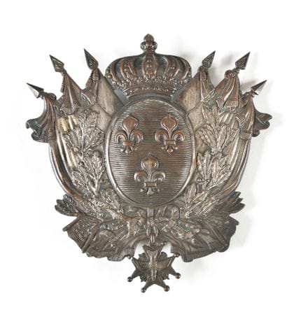 Plaque de sabretache
aux armes de France...