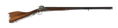 Fusil de chasse à silex transformé à percussion,...