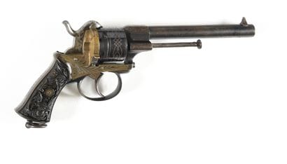 Revolver à broche système Lefaucheux, six...