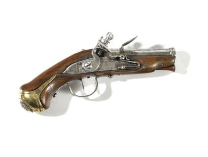 Petit pistolet à silex de voyage dit « de...