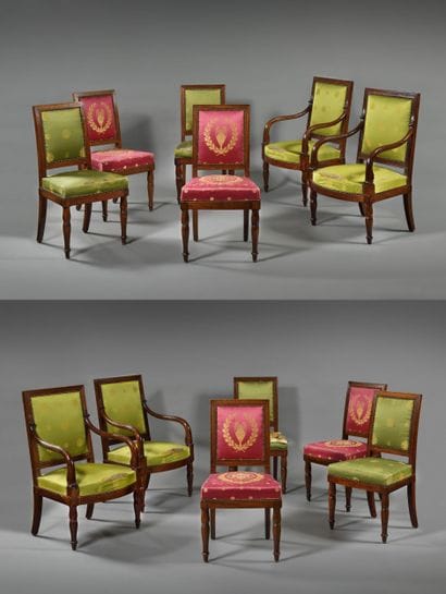 Beautiful salon furniture
in molded and carved...