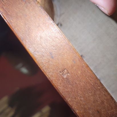 Pair of chairs
in mahogany and mahogany veneer,...