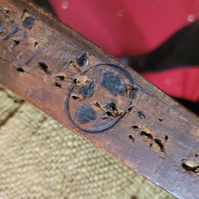 PAIR OF CHAIRS
with inlaid ebony and pewter...