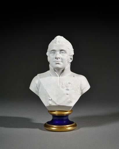 Sèvres
Buste en biscuit représentant Charles-Ferdinand,...