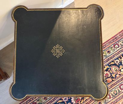 GAME TABLE in natural wood, opening with...