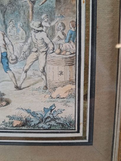 18th century FRENCH SCHOOL
Couple of horsemen...
