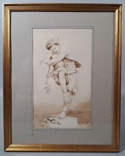 19th century FRENCH SCHOOL
Allegory of Wine
Pen...